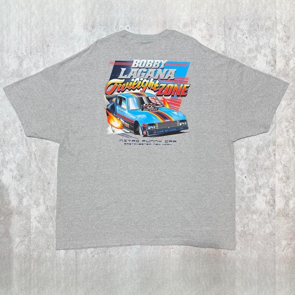 Vintage Bobby Lagana Twilight Zone Nitro Funny Car Graphic T-Shirt